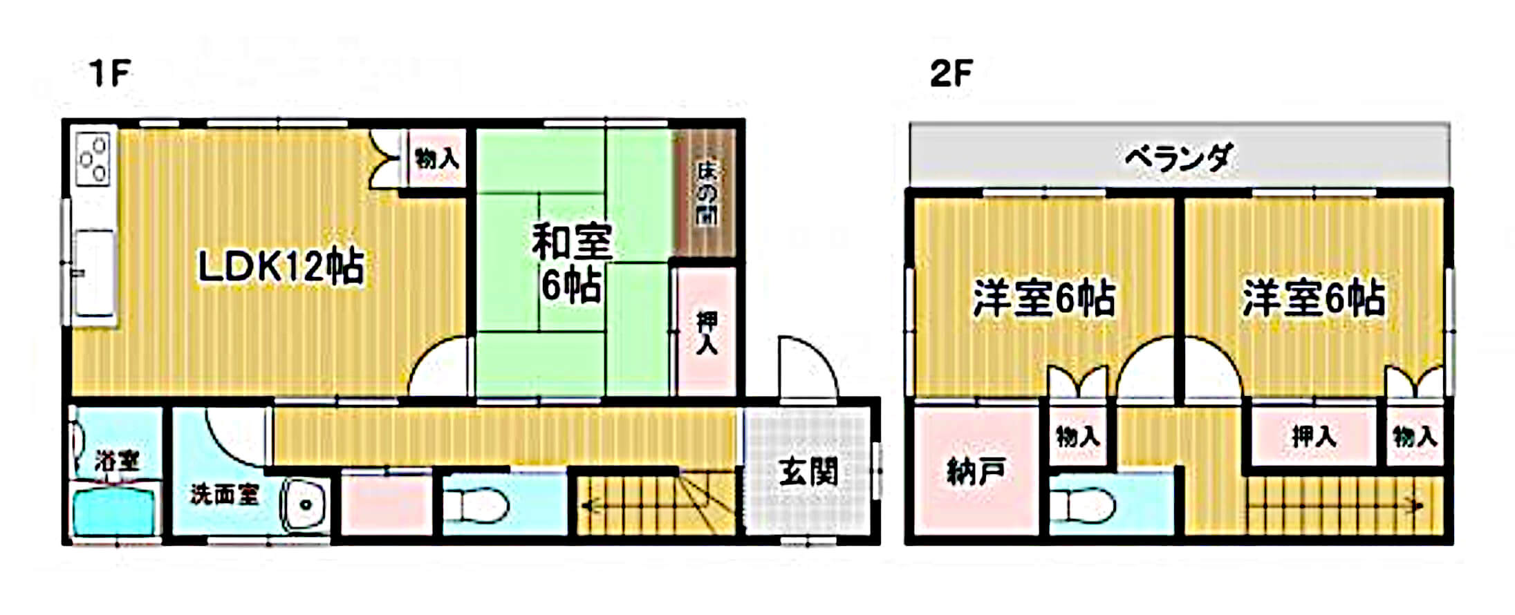 中古戸建て（龍ケ崎市中根台）間取り図