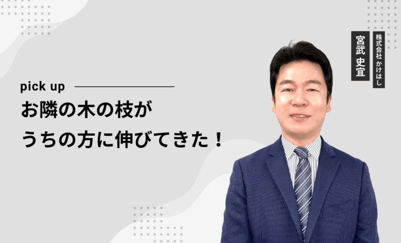 お隣の木の枝がうちの方に伸びてきた！