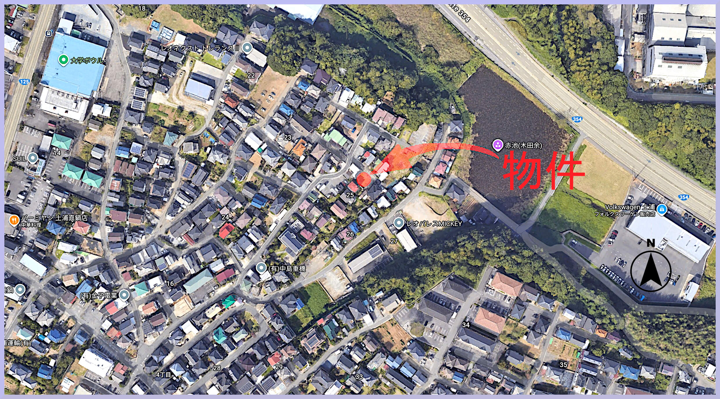 土浦市真鍋4丁目売地(案内図)