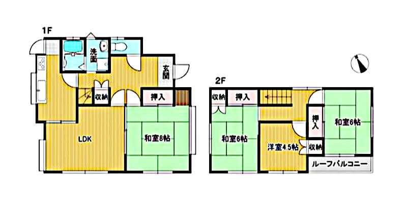 中古戸建て（稲敷郡美浦村）間取り図