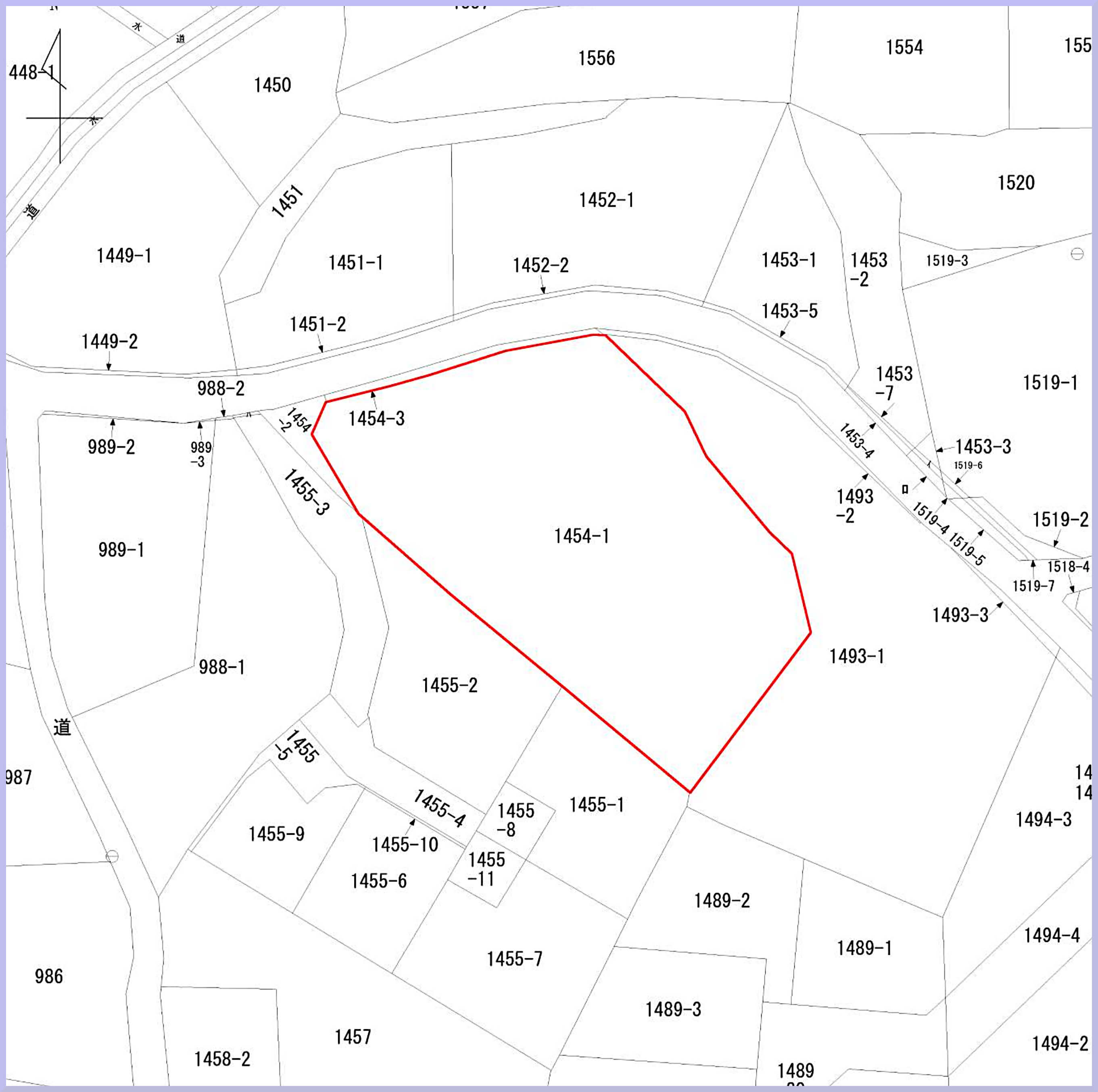 土浦市中貫売地（公図）