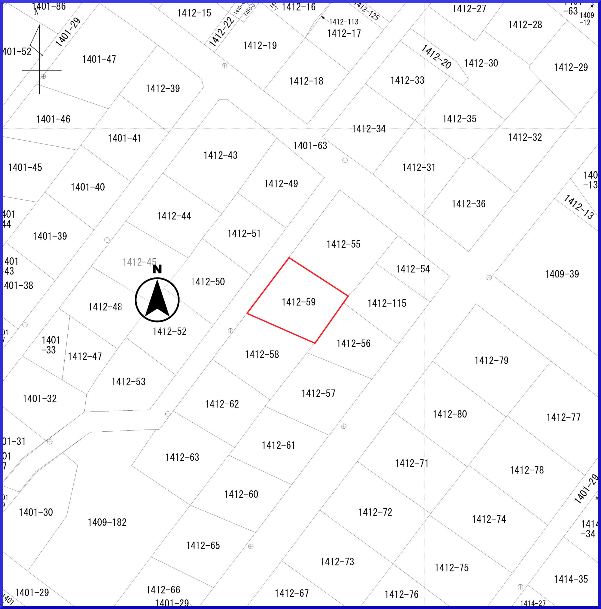 土浦市中村南1丁目売地（公図）