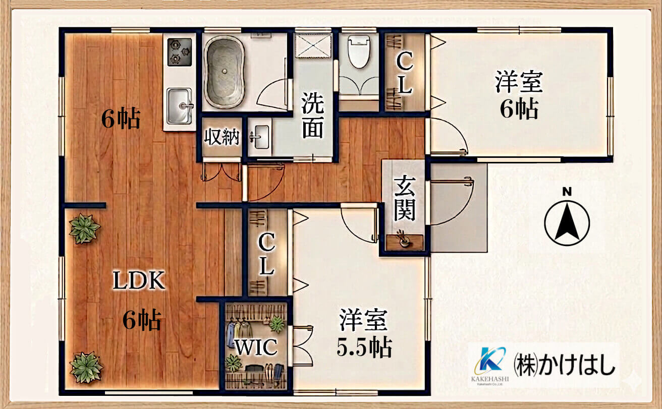 中古戸建て（土浦市烏山）間取り図