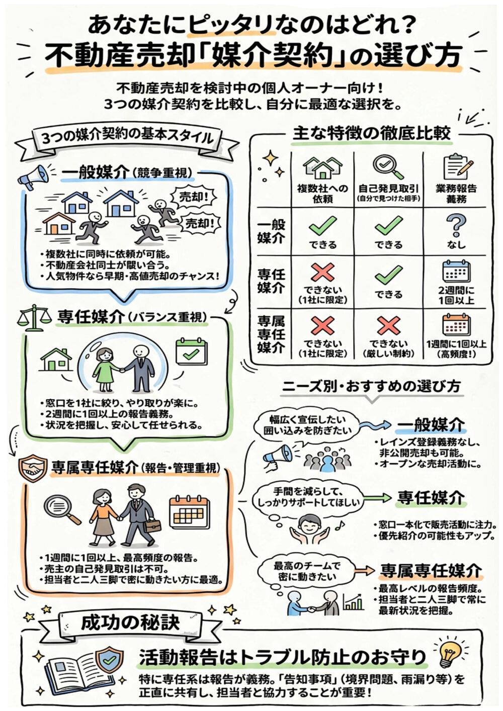 不動産売却「媒介契約」の選び方