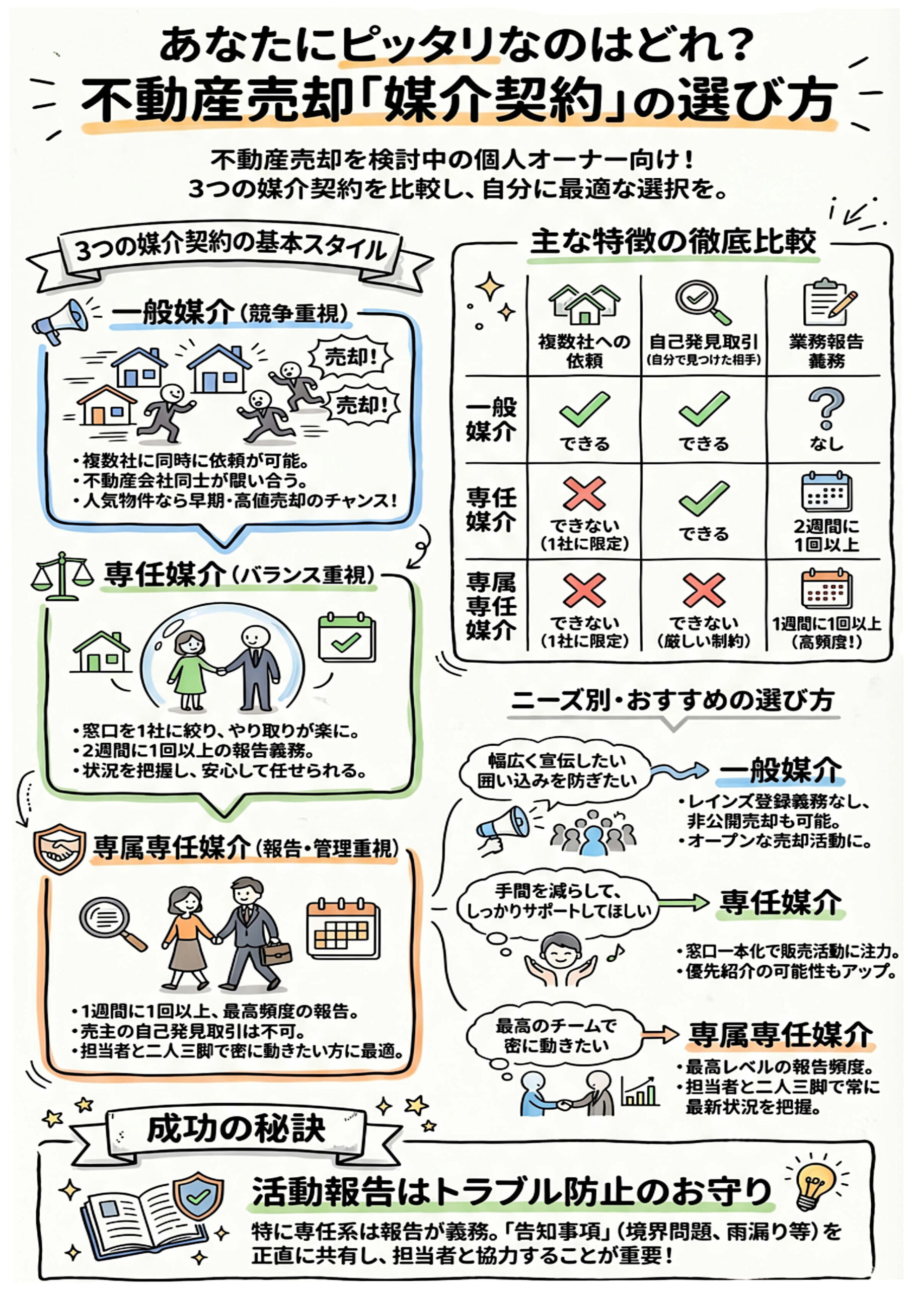 不動産売却「媒介契約」の選び方