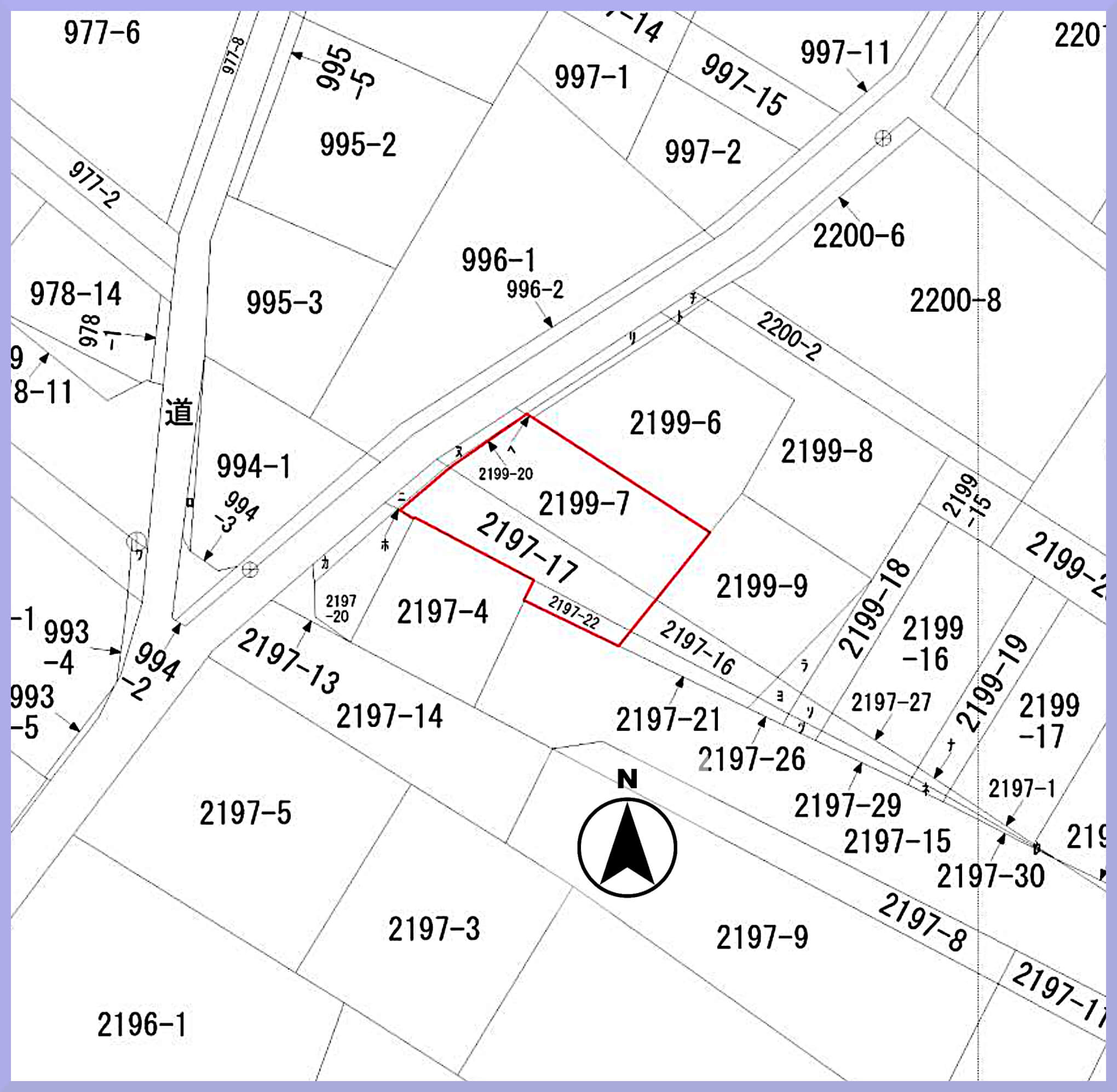 築古空き家(土浦市真鍋)公図