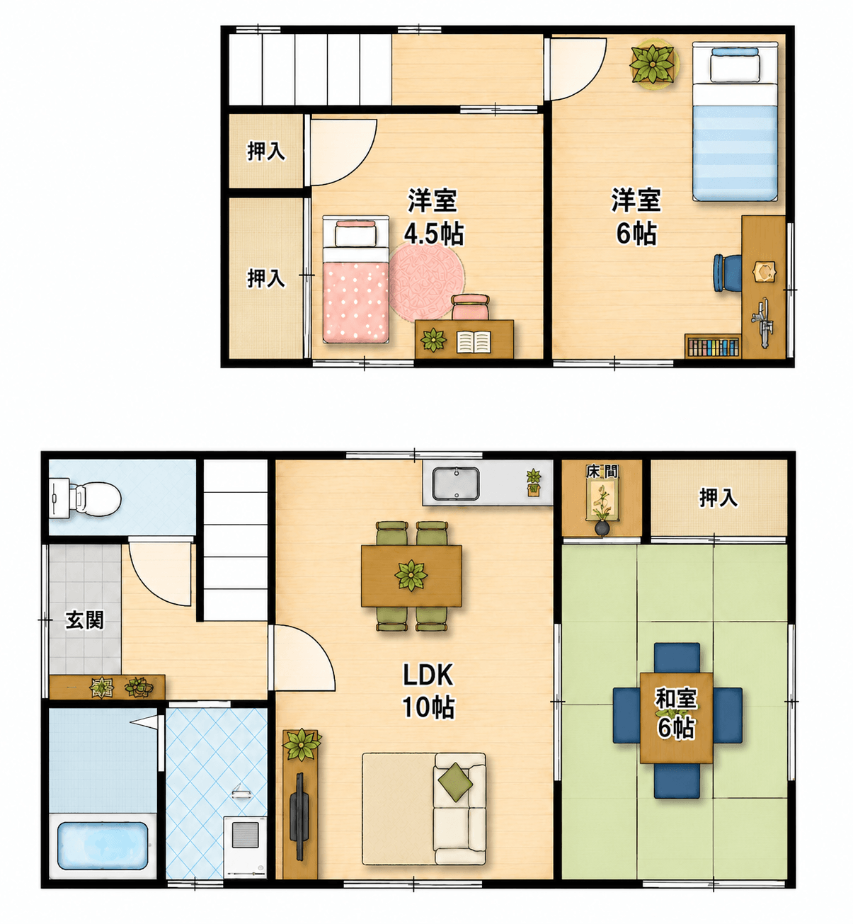 中古戸建て(土浦市真鍋)間取り図