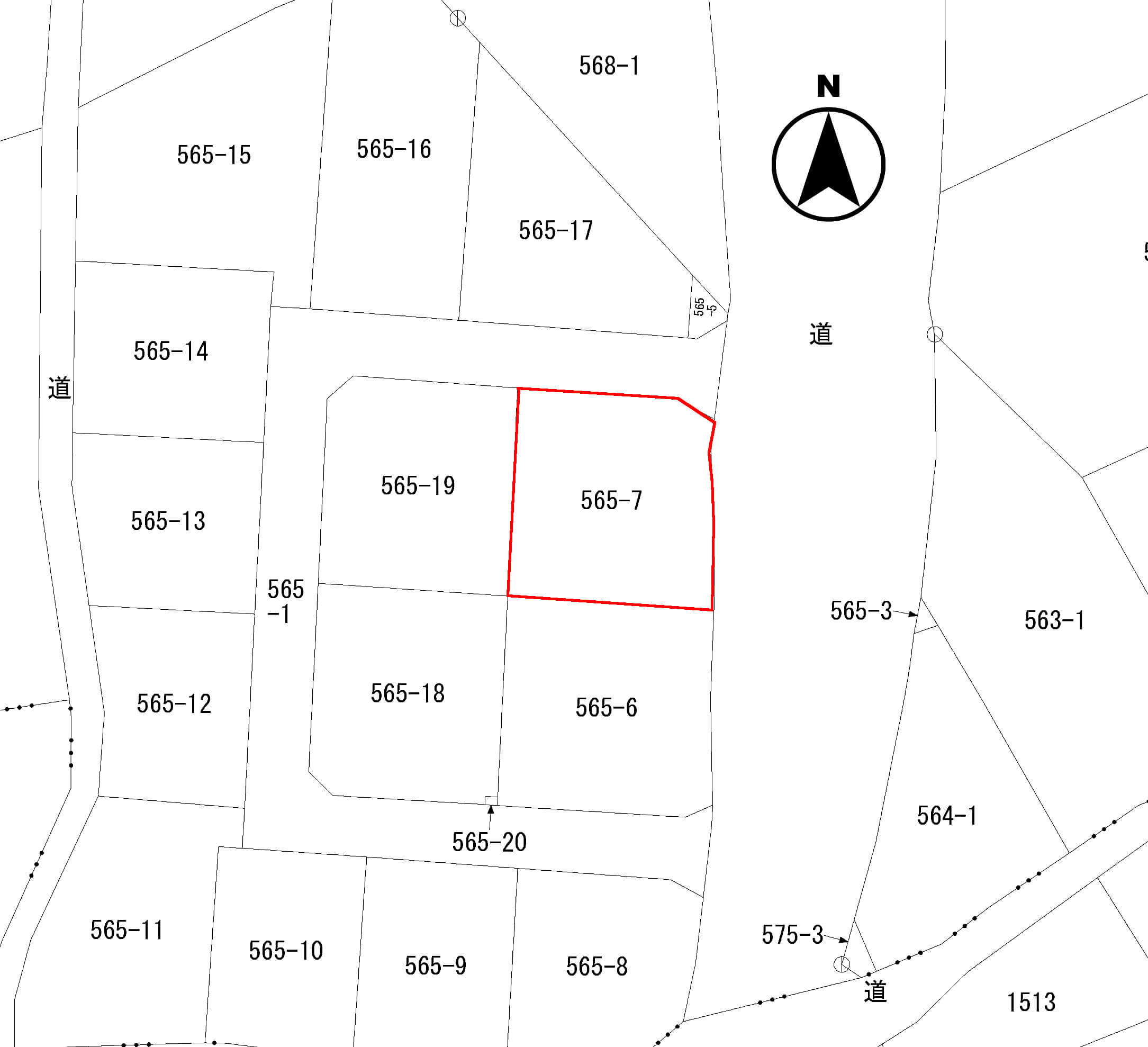 中古戸建て（稲敷郡美浦村）公図